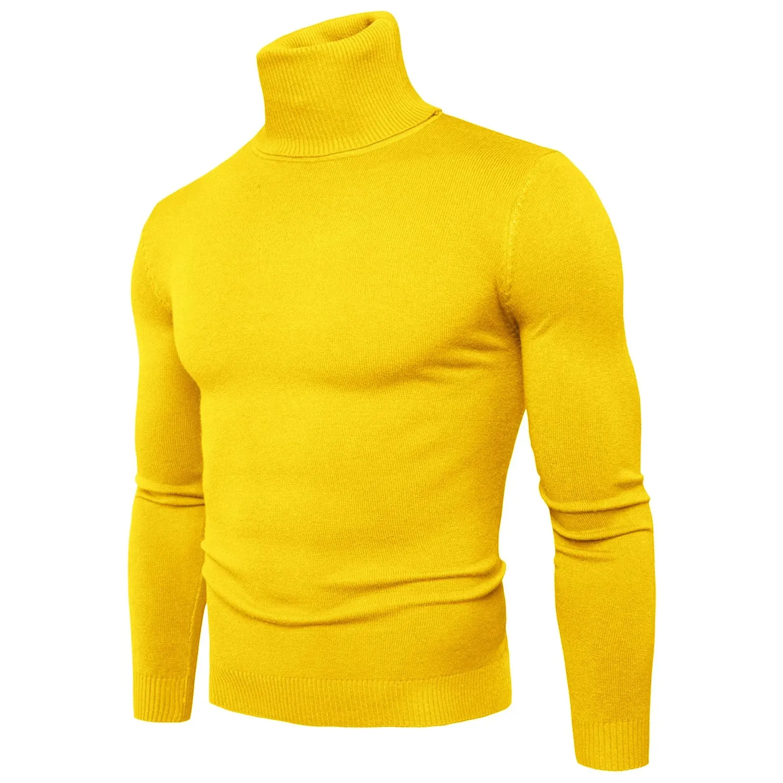 Turtleneck jumper men - Slim fit, Soft knit, Warm, Casual wear