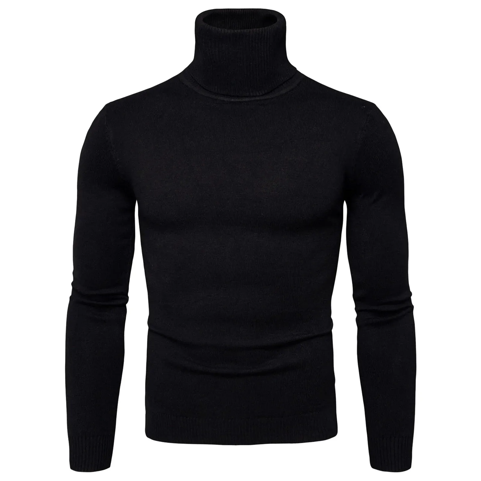 Turtleneck jumper men - Slim fit, Soft knit, Warm, Casual wear