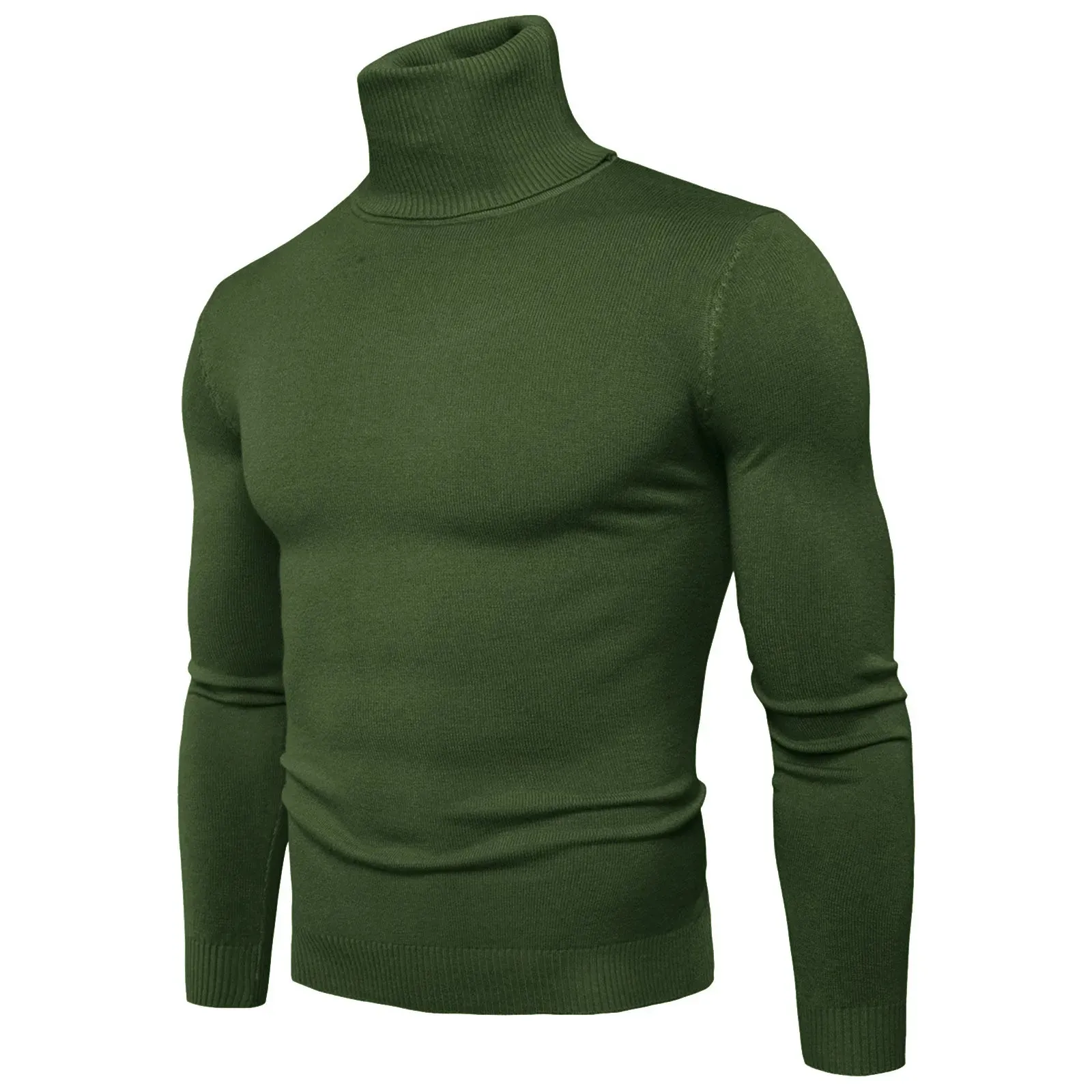 Turtleneck jumper men - Slim fit, Soft knit, Warm, Casual wear