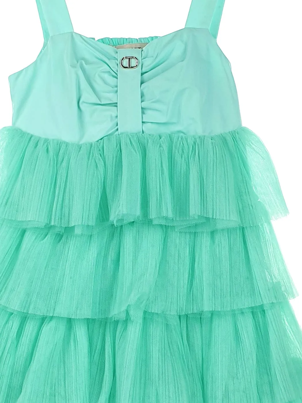 TWINSET Girl's Short flounced pleated tulle dress-231GJ2Q90