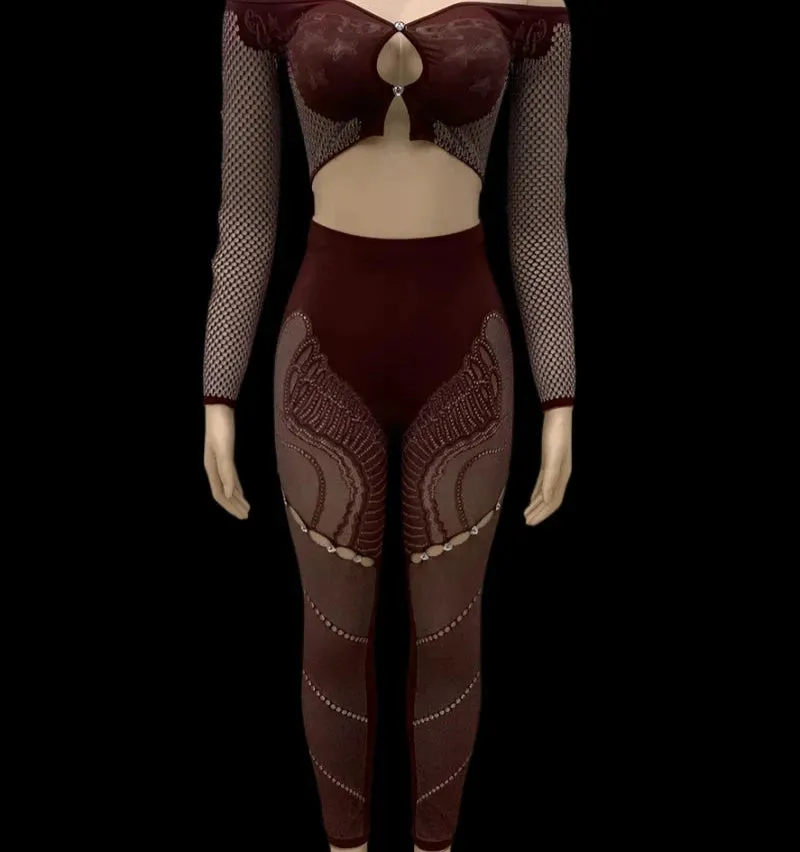 Tysha Off Shoulder Leggings Set