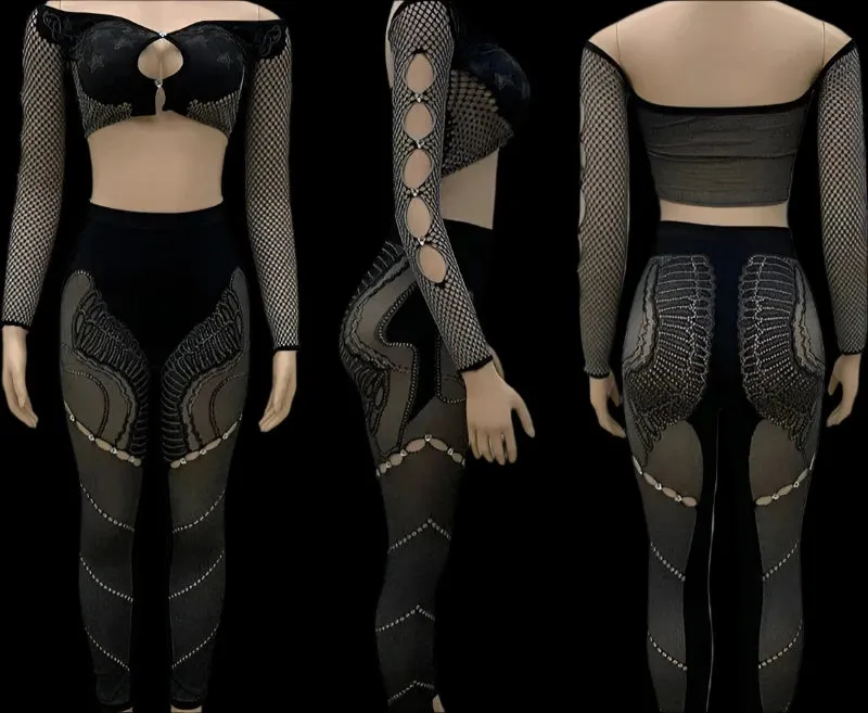 Tysha Off Shoulder Leggings Set