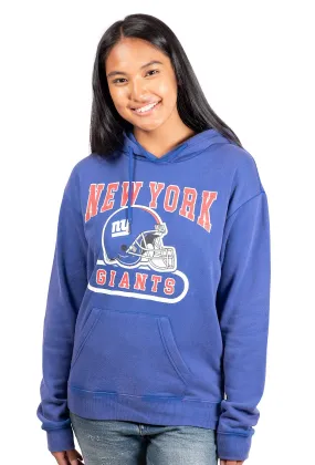 Ultra Game NFL Official Women's Super Soft Hoodie Pullover Sweatshirt, New York Giants, Team Color|New York Giants