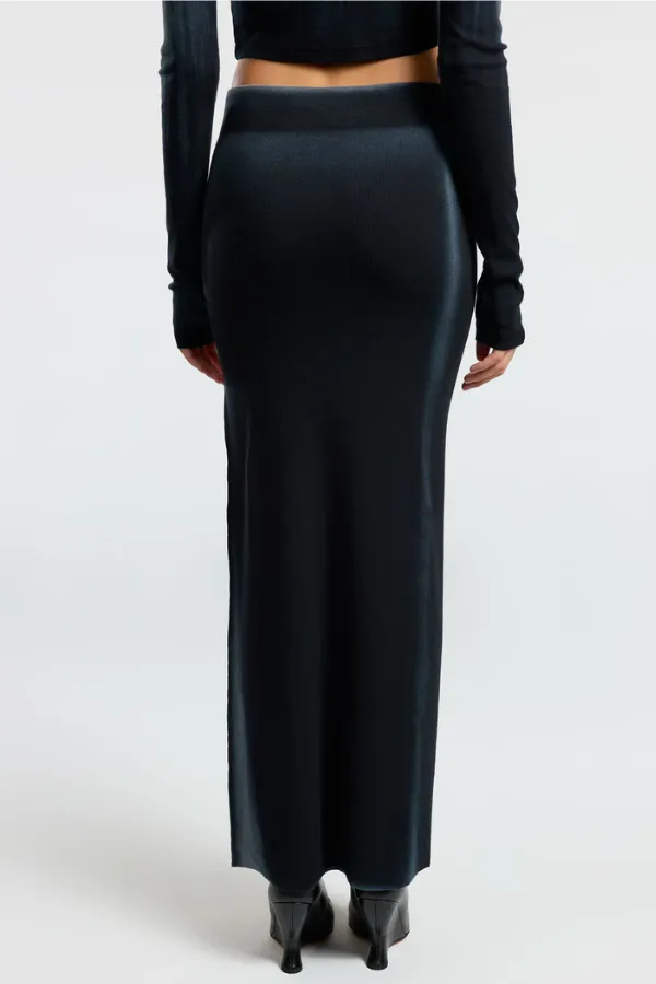 Verona Maxi Skirt- Black Cast