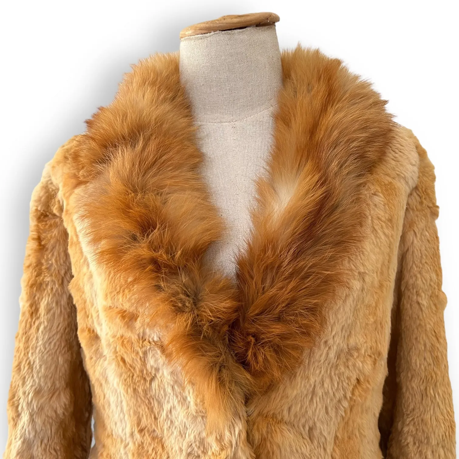 Vintage Fur Coat with Collar