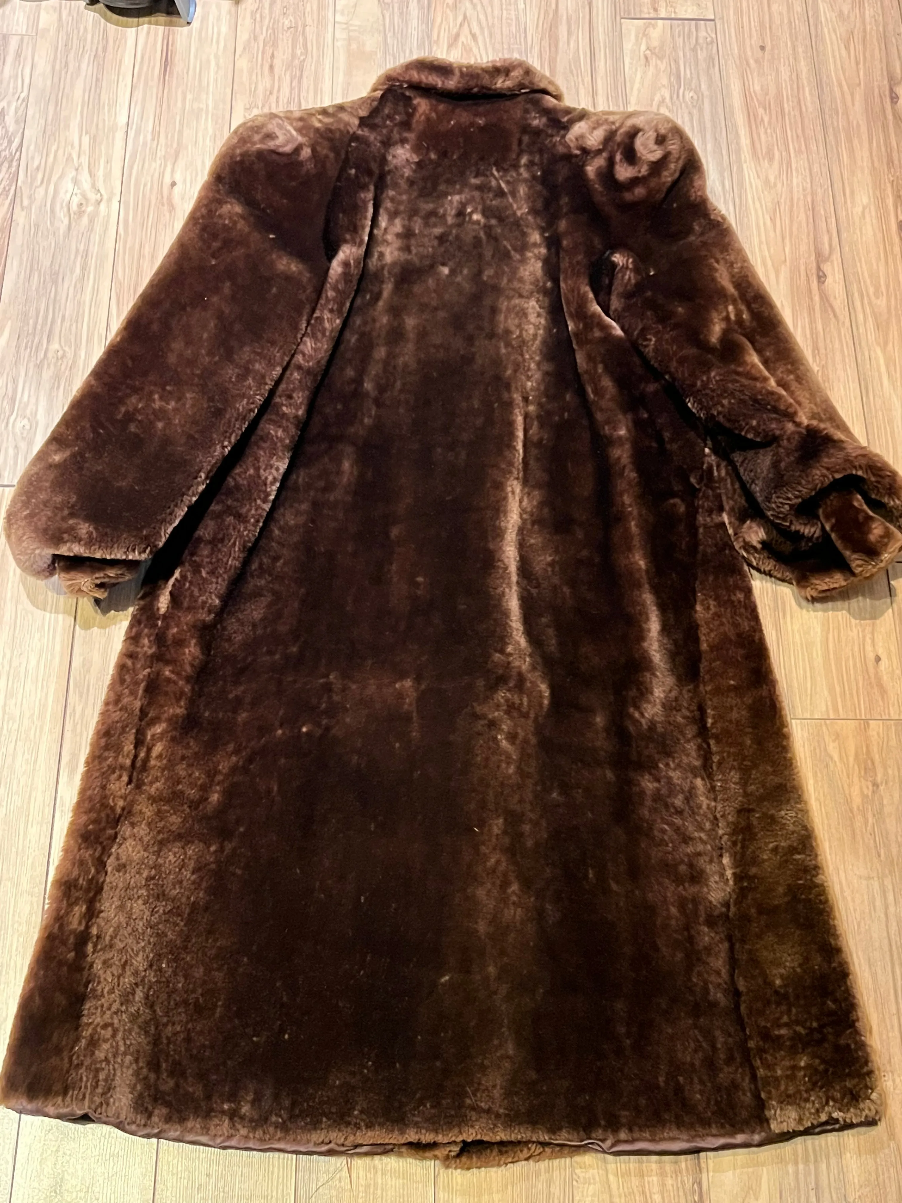 Vintage Shorn Beaver Long Fur Coat, Chest 42”