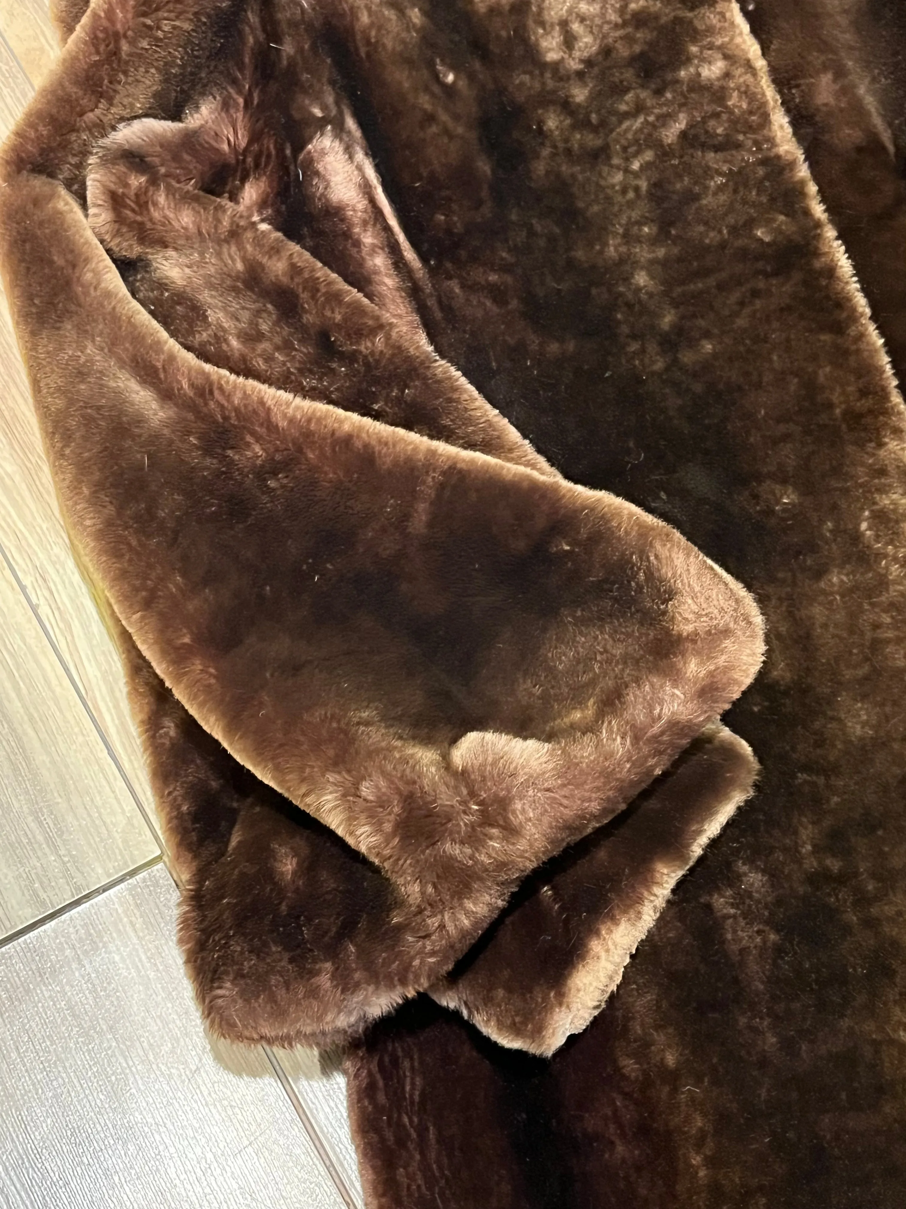Vintage Shorn Beaver Long Fur Coat, Chest 42”