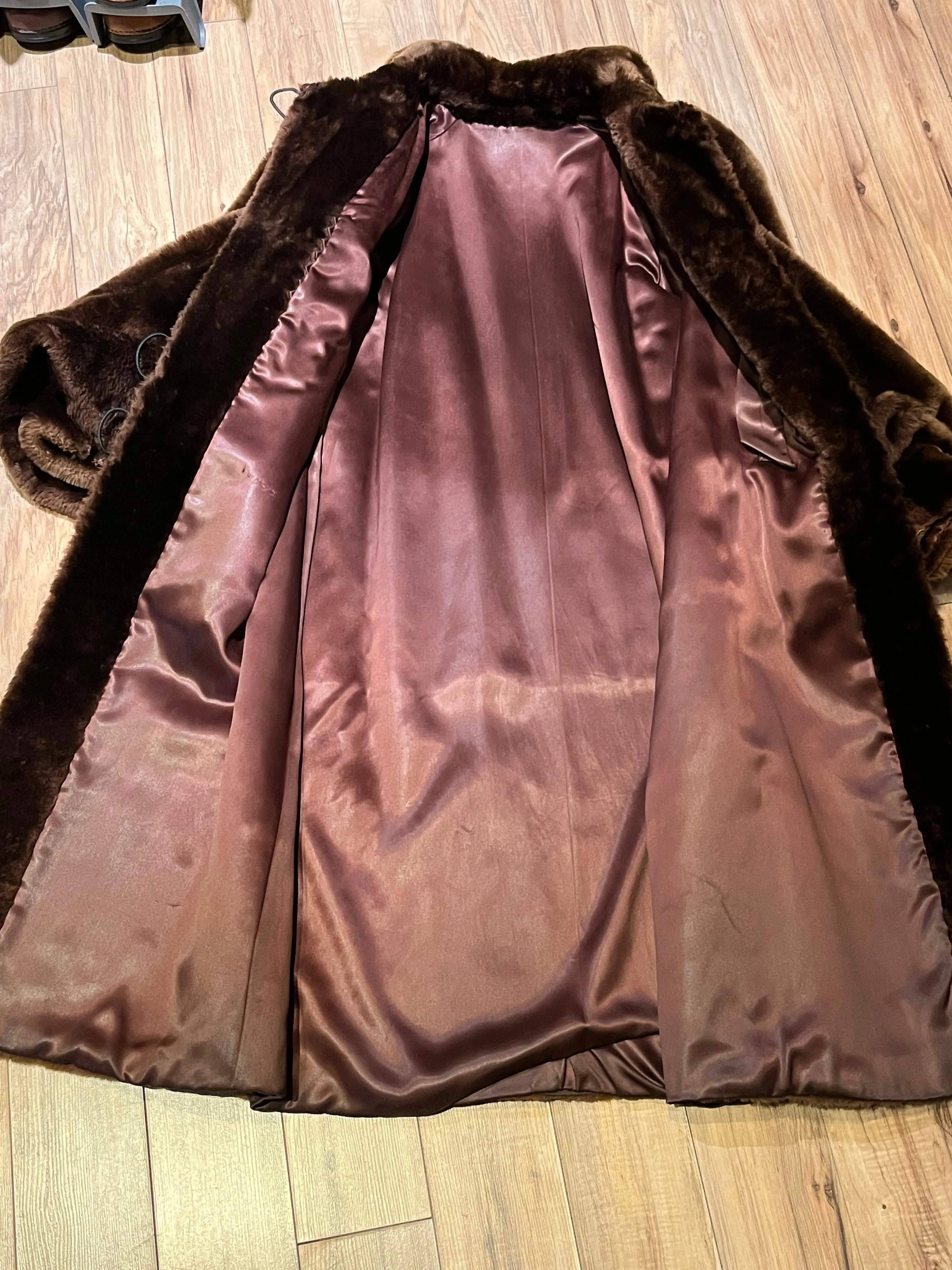 Vintage Shorn Beaver Long Fur Coat, Chest 42”