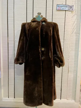 Vintage Shorn Beaver Long Fur Coat, Chest 42”