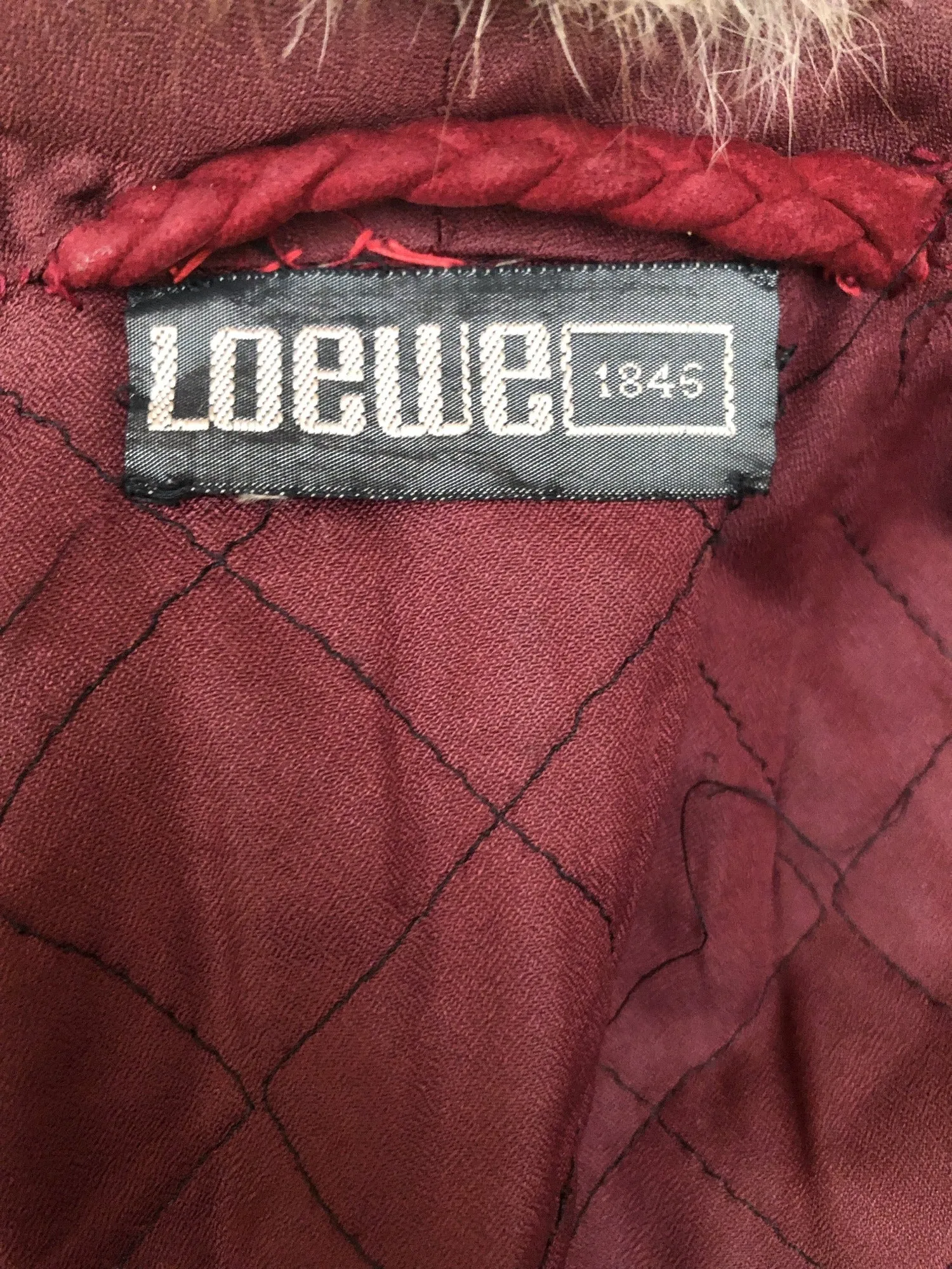 Vintage Suede Coat with Fur Collar by Loewe - Size 12