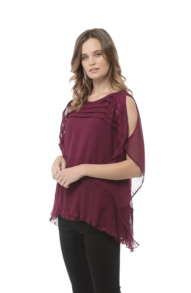 VIVIAN Top/Ajdoa Top- Wine