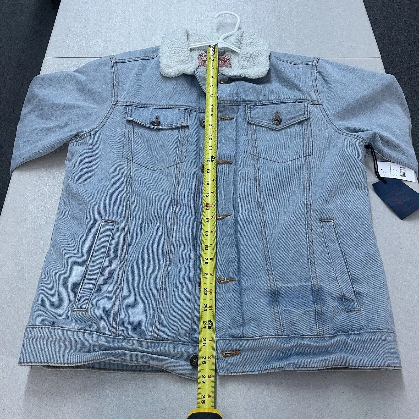 Vtg 2000s Y2K Brooklyn Cloth Men's Trucker Sherpa Denim Jacket Size M NWT