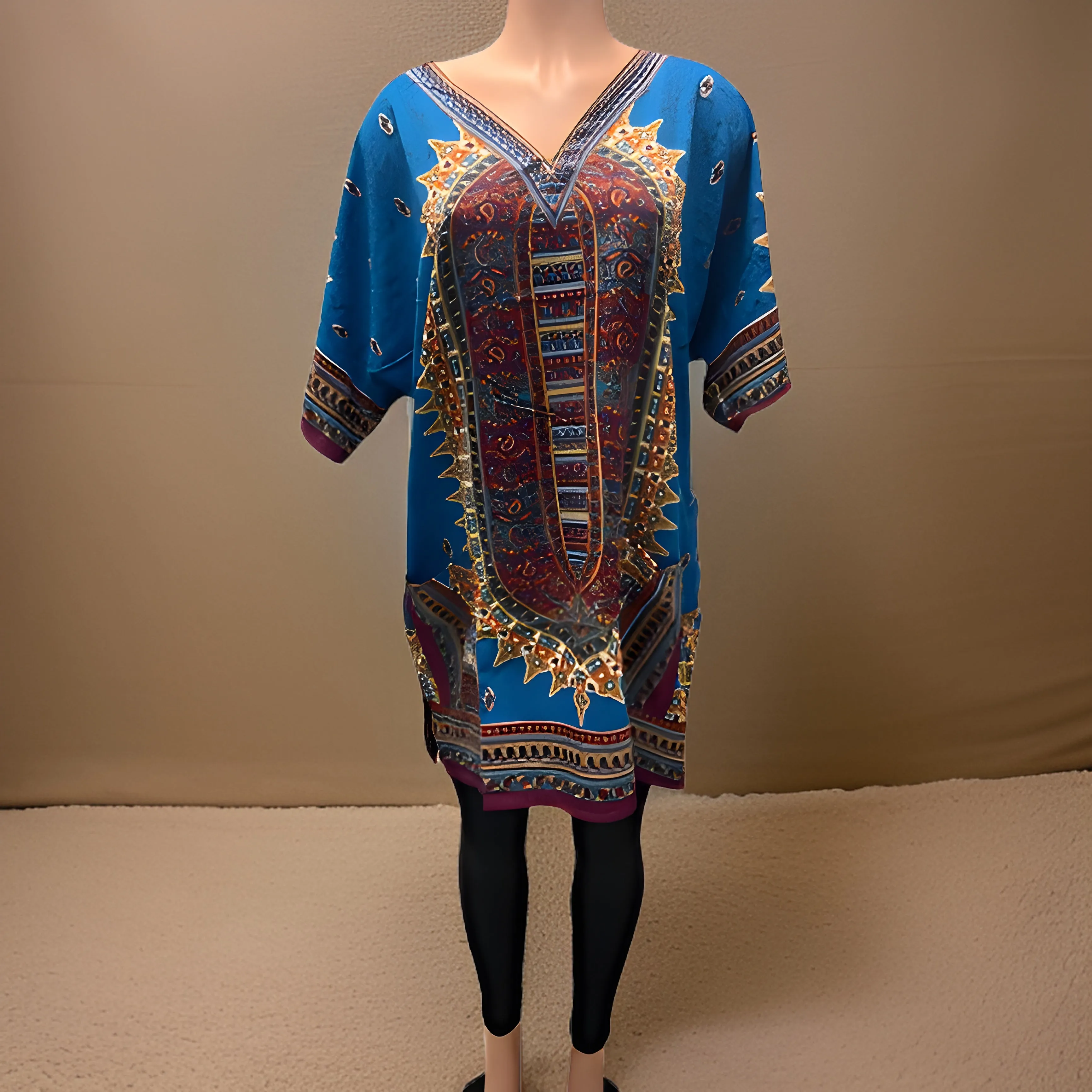 Women's Dashiki Print Tunic