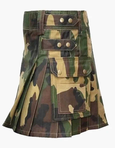 Woodland Camo Utility Short Kilt for Women