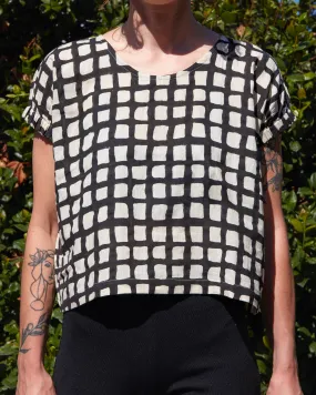 Zélia Top Black Grid (XS-XXL)