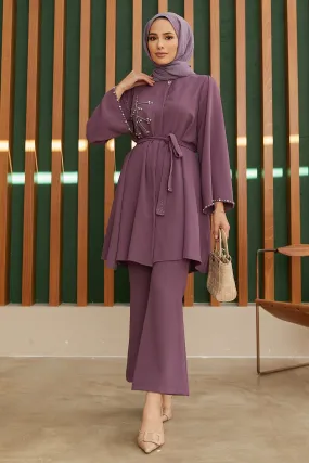 ZRF Women Luna Stone-Embroidered Set - Lilac - Lauderdale Lakes